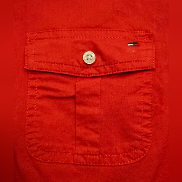 Tommy Hilfiger red Button Down dress shirt size Large - Picture 2 of 5